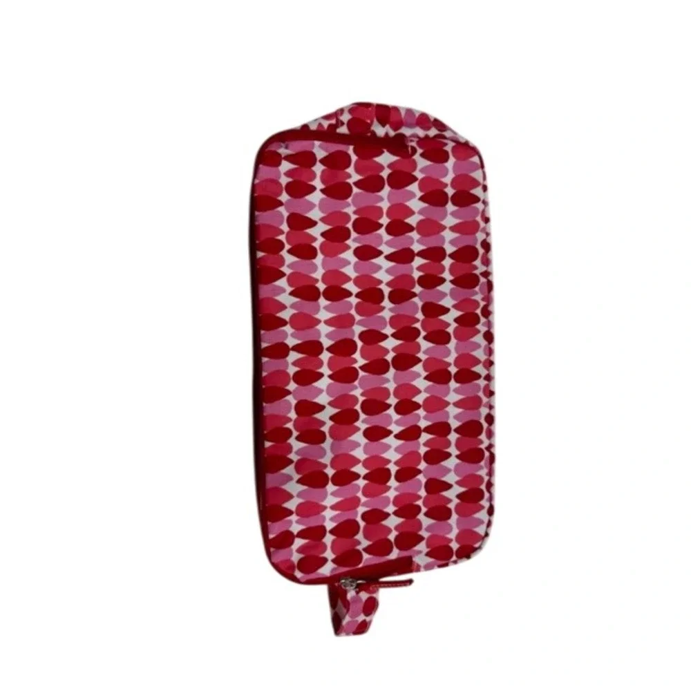 Pink Red‎ Heart Patterned Cosmetic Bag Makeup Pouch Organizer